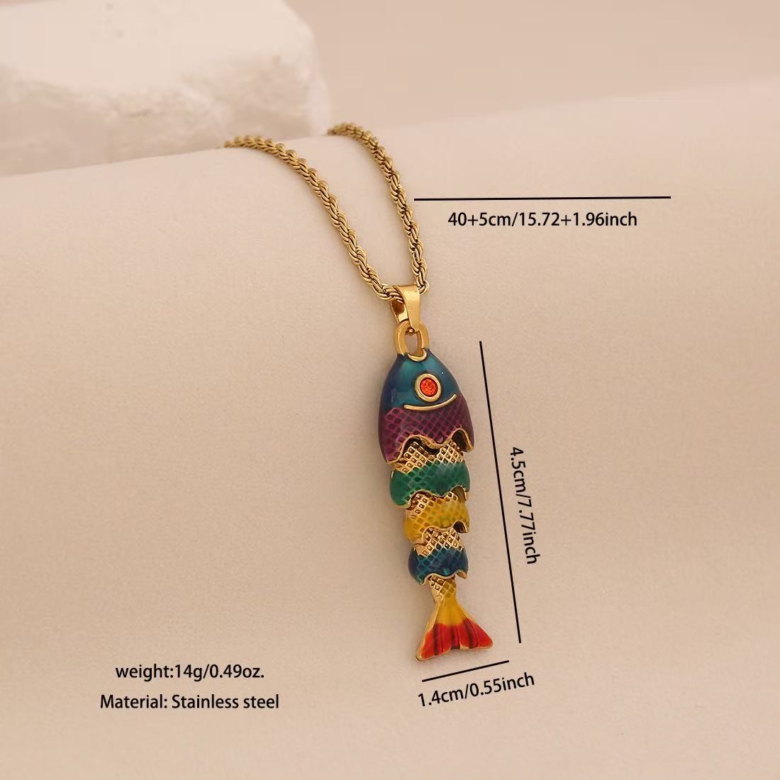 Lu's Linglang Colorful 3D Lively Fish Pendant