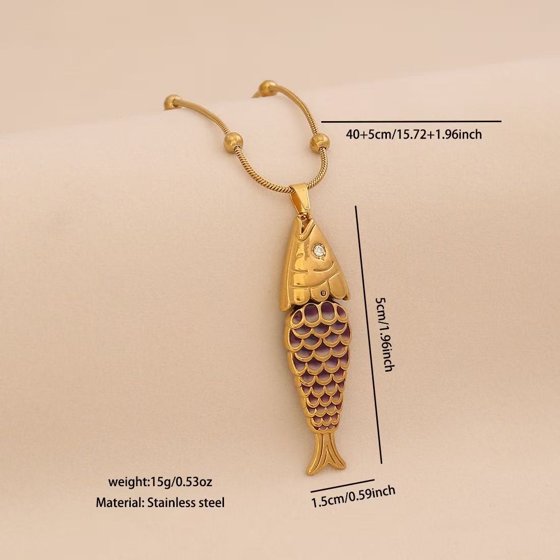 Lu's Linglang Colorful 3D Lively Fish Pendant
