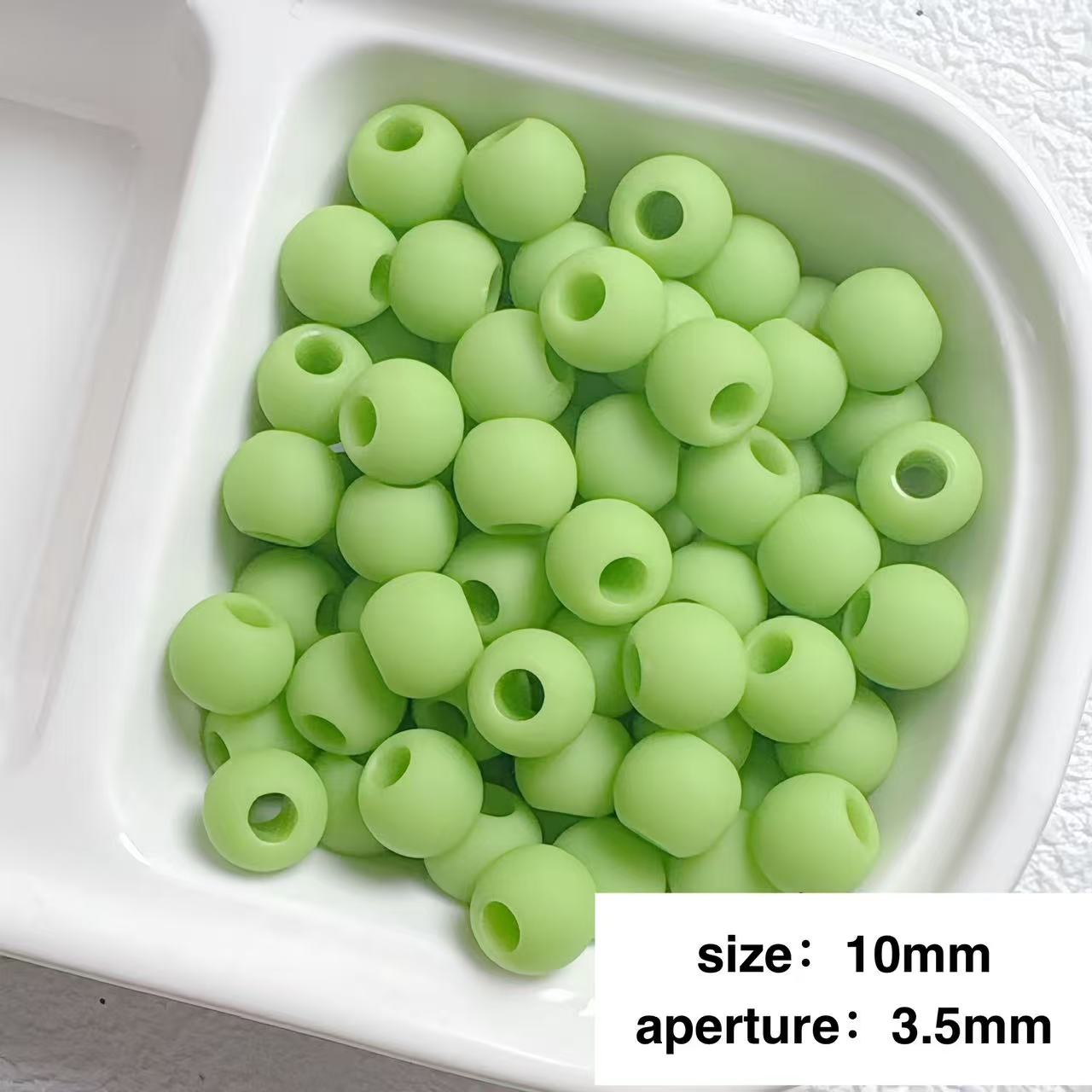 Lu's 200pcs Macaron Matte Rubber Texture Colorful Beads