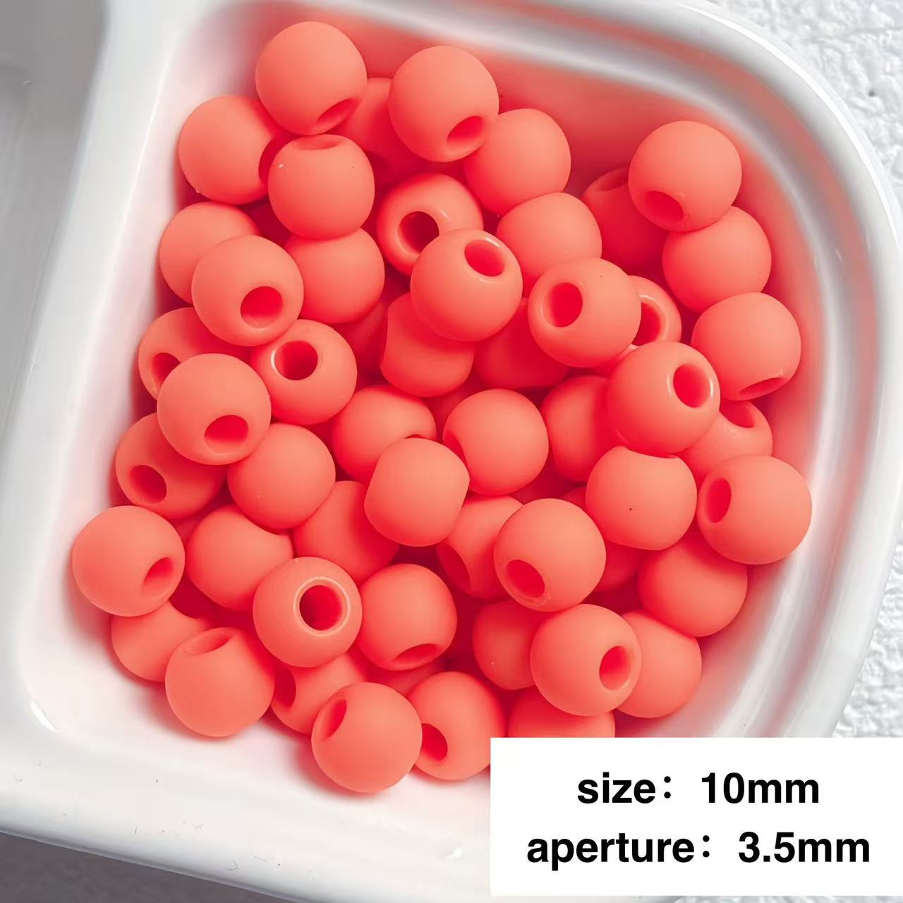 Lu's 200pcs Macaron Matte Rubber Texture Colorful Beads