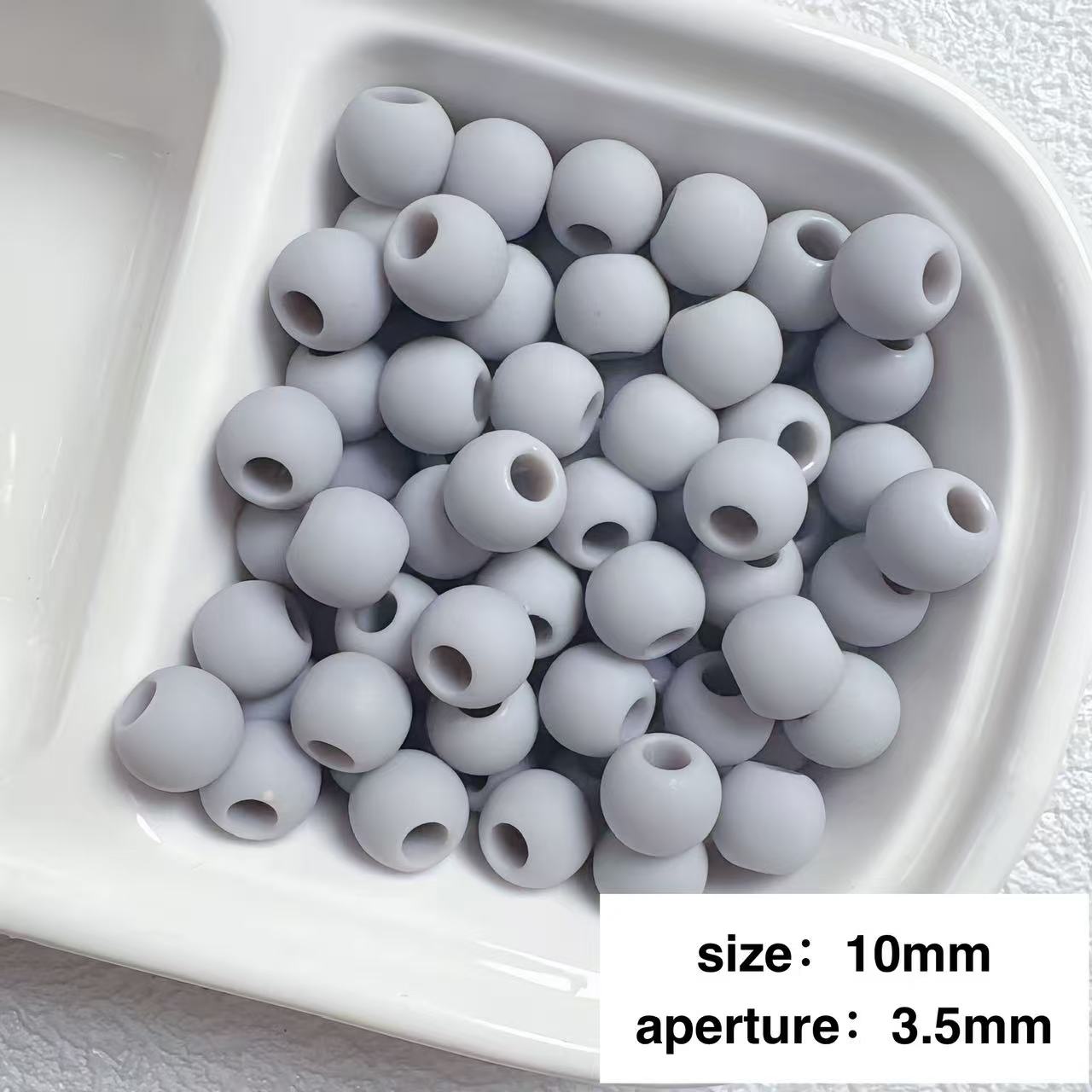Lu's 200pcs Macaron Matte Rubber Texture Colorful Beads