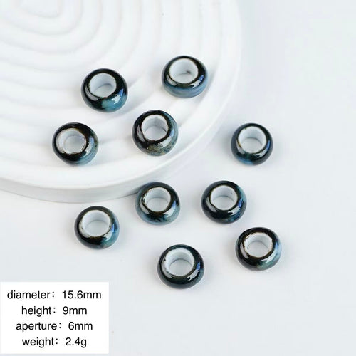 Lu's 100Pcs Chinese Jingdezhen Porcelain Beads