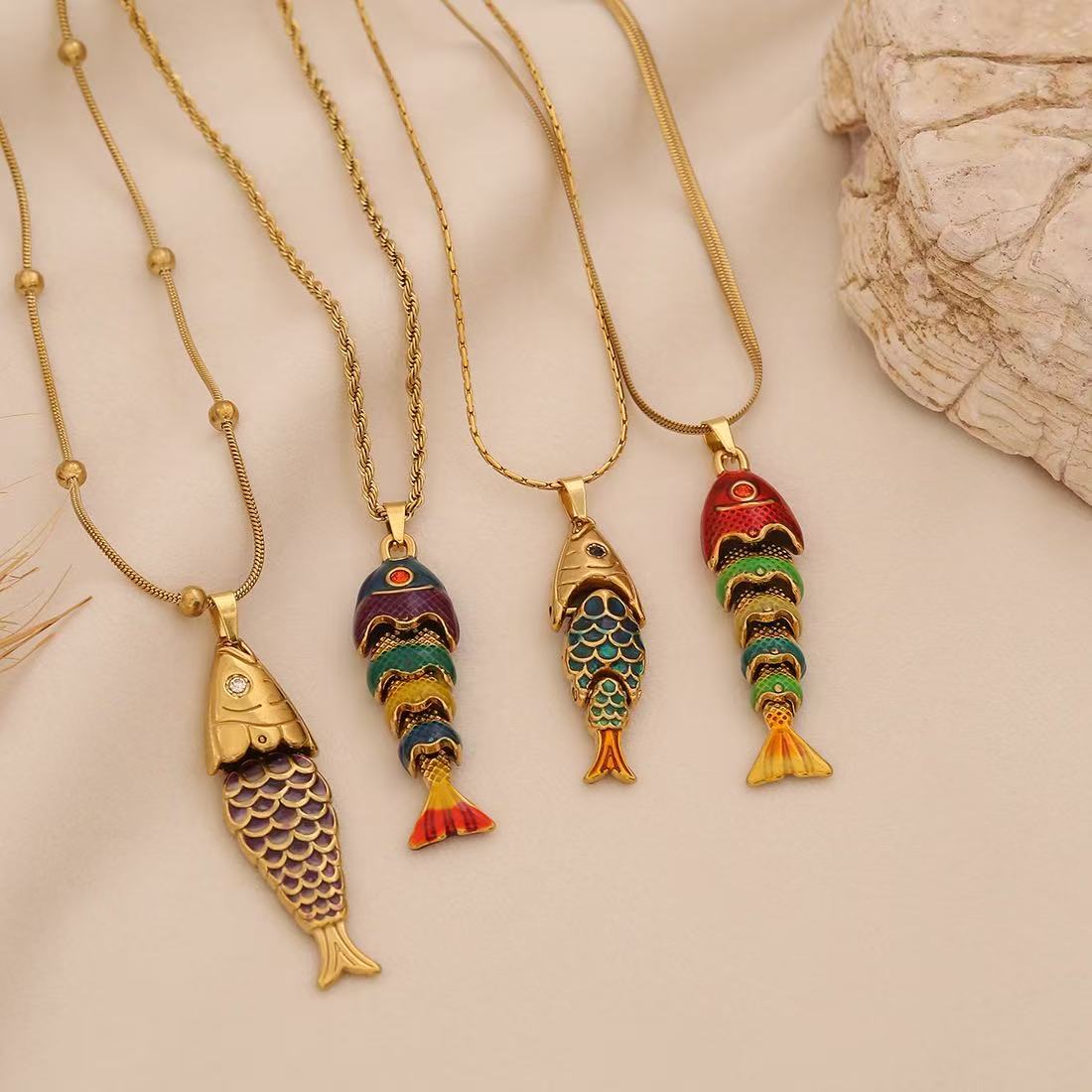 Lu's Linglang Colorful 3D Lively Fish Pendant