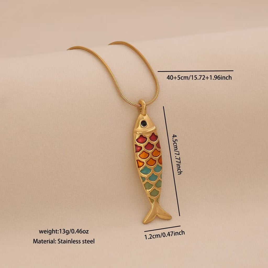 Lu's Linglang Colorful 3D Lively Fish Pendant