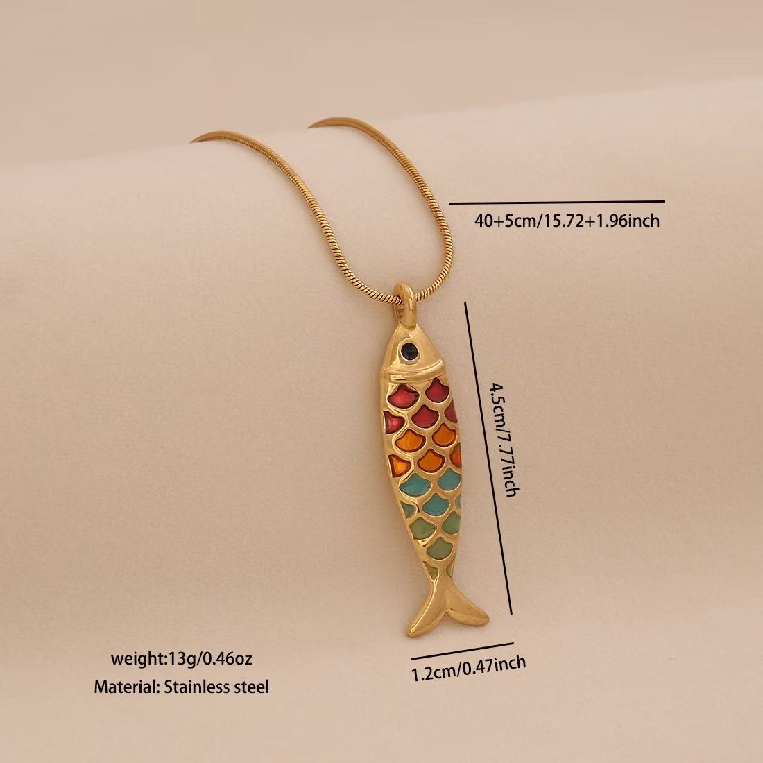 Lu's Linglang Colorful 3D Lively Fish Pendant
