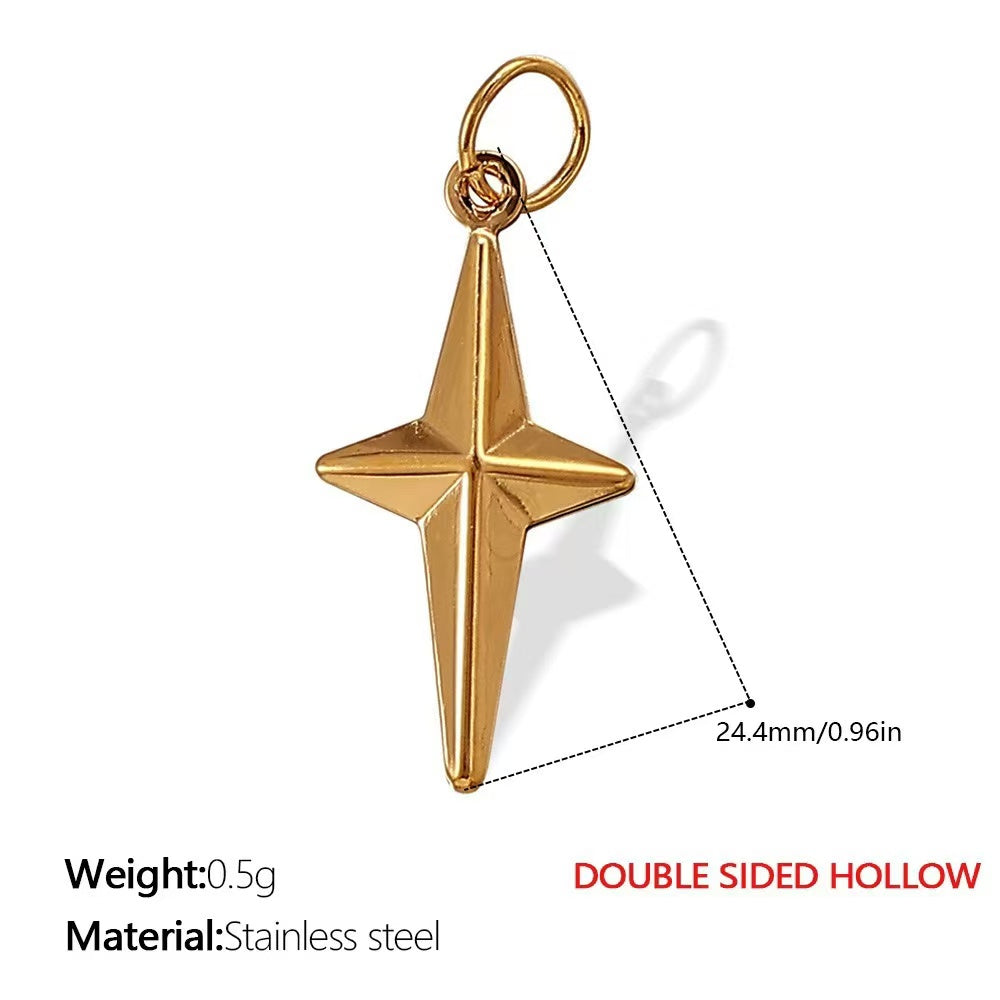 Lu's DIY Multi-Style Charm Stainless Steel Plated With 18k Gold
