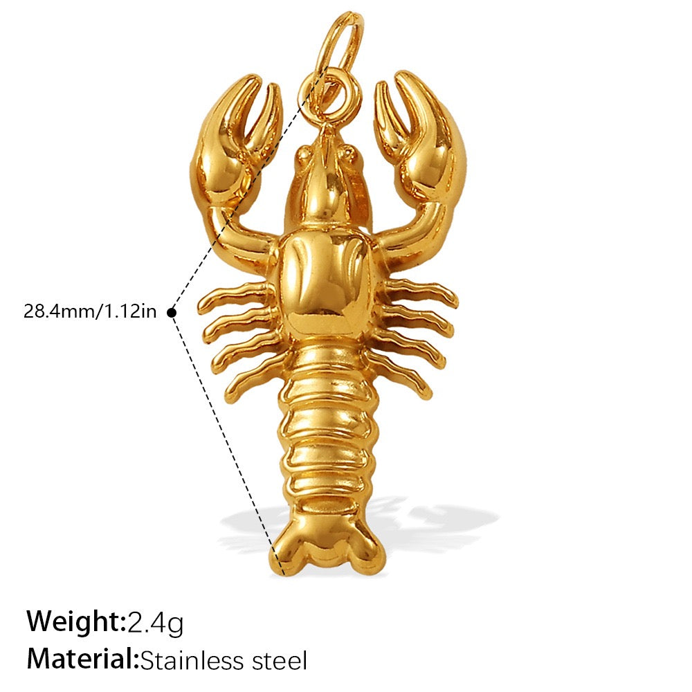 Lu’s Ocean Shell 18K Gold Stainless Steel Charm Pendant